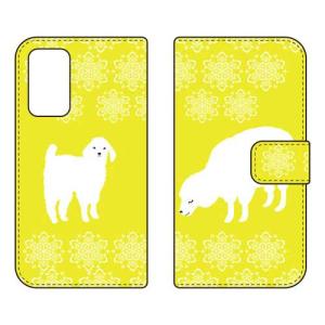 （手帳型ケース カバー） Cf LTD ほっこりひつじ （YELLOW） Galaxy A53 5G SCG15 SC-53C