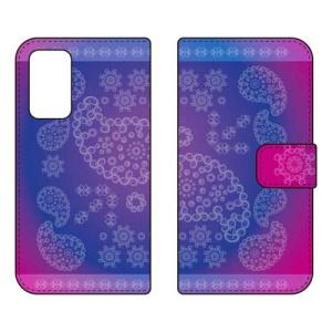 （手帳型ケース カバー） Cf LTD ペイズリー ベリー Galaxy A53 5G SCG15 SC-53C