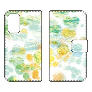 （手帳型ケース カバー） Cf LTD 和柄 水滴グリーン Galaxy A53 5G SCG15 SC-53C
