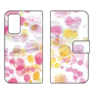 （手帳型ケース カバー） Cf LTD 和柄 水滴ピンク Galaxy A53 5G SCG15 SC-53C