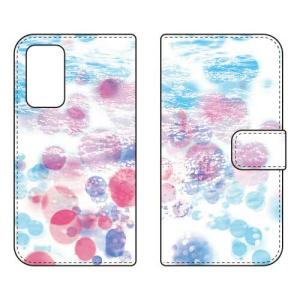 （手帳型ケース カバー） Cf LTD 和柄 水滴ブルー Galaxy A53 5G SCG15 SC-53C