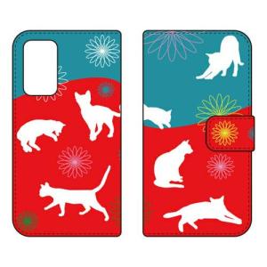 （手帳型ケース カバー） Cf LTD ねこ Galaxy A53 5G SCG15 SC-53C