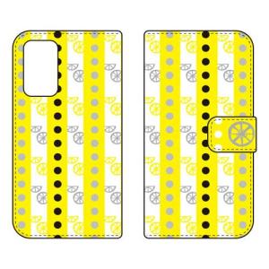 （手帳型ケース カバー） Cf LTD 北欧風イエロー果物 Galaxy A53 5G SCG15 SC-53C