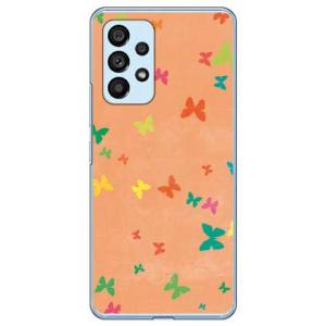 チョウ オレンジ （ハード ケース カバー） Galaxy A53 5G SCG15 SC-53C