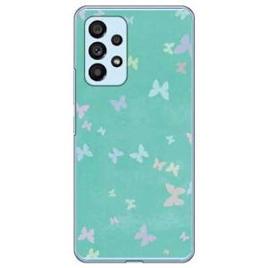 チョウ ブルー （ハード ケース カバー） Galaxy A53 5G SCG15 SC-53C