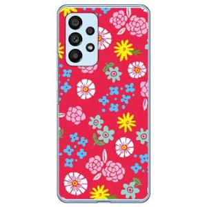サマーフラワーズ ピンク （ハード ケース カバー） Galaxy A53 5G SCG15 SC-53C