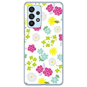 サマーフラワーズ ホワイト （ハード ケース カバー） Galaxy A53 5G SCG15 SC-53C