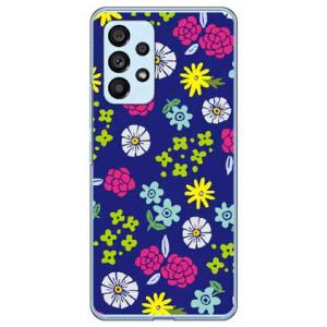 サマーフラワーズ ブルー （ハード ケース カバー） Galaxy A53 5G SCG15 SC-53C