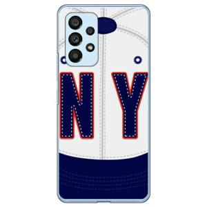 Cf LTD NY ホワイト×ネイビー （ハード ケース カバー） Galaxy A53 5G SCG15 SC-53C