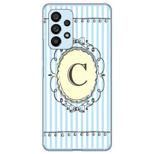 Cf LTD イニシャル アルファベット C サックス （ハード ケース カバー） Galaxy A53 5G SCG15 SC-53C