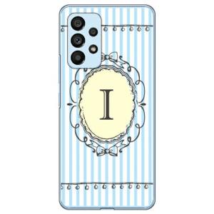 Cf LTD イニシャル アルファベット I サックス （ハード ケース カバー） Galaxy A53 5G SCG15 SC-53C