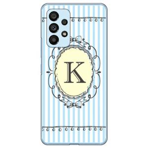 Cf LTD イニシャル アルファベット K サックス （ハード ケース カバー） Galaxy A53 5G SCG15 SC-53C
