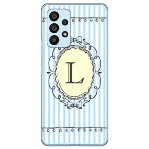 Cf LTD イニシャル アルファベット L サックス （ハード ケース カバー） Galaxy A53 5G SCG15 SC-53C