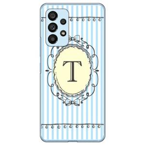 Cf LTD イニシャル アルファベット T サックス （ハード ケース カバー） Galaxy A53 5G SCG15 SC-53C