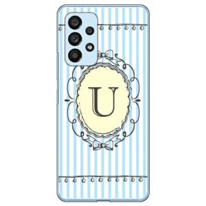 Cf LTD イニシャル アルファベット U サックス （ハード ケース カバー） Galaxy A53 5G SCG15 SC-53C