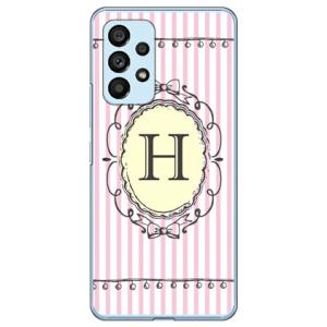 Cf LTD イニシャル アルファベット H ピンク （ハード ケース カバー） Galaxy A53 5G SCG15 SC-53C