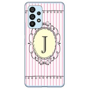 Cf LTD イニシャル アルファベット J ピンク （ハード ケース カバー） Galaxy A53 5G SCG15 SC-53C
