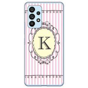 Cf LTD イニシャル アルファベット K ピンク （ハード ケース カバー） Galaxy A53 5G SCG15 SC-53C