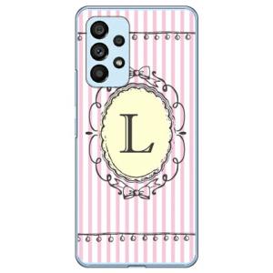 Cf LTD イニシャル アルファベット L ピンク （ハード ケース カバー） Galaxy A53 5G SCG15 SC-53C