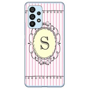 Cf LTD イニシャル アルファベット S ピンク （ハード ケース カバー） Galaxy A53 5G SCG15 SC-53C