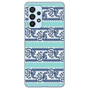 レースストライプ ネイビー （ハード ケース カバー） Galaxy A53 5G SCG15 SC-53C