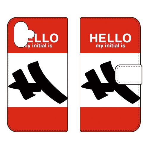 手帳型スマホケース ハロー H （レッド） (受注生産)  Cf LTD Galaxy A25 5G...