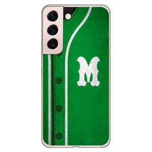 Cf LTD ベースボール イニシャル グリーン M （ハード ケース カバー） Galaxy S22 SCG13 SC-51C