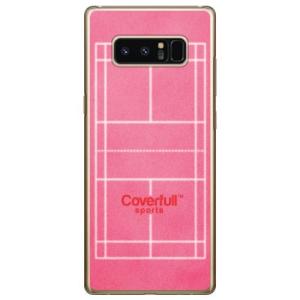 Galaxy Note8 ケース SCV37 SC-01K バドミントン ピンク スマホケース (受...