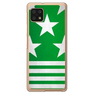 Cf LTD ダービー 競馬 騎手 勝負服 【8】 緑・白星散・袖白縦縞 （ハード ケース カバー）AQUOS sense6