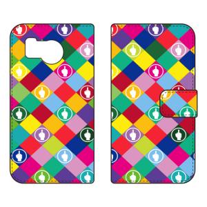 手帳型スマホケース F rhombuses マルチ (受注生産) SECOND SKIN AQUOS sense8 SHG11 SH-54D アクオスセンス8 SHG11 SH-54D