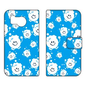 手帳型スマホケース bubbles ライトブルー...の商品画像