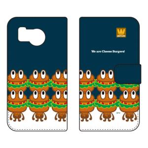 手帳型スマホケース cheese burgers (受注生産) SECOND SKIN AQUOS sense8 SHG11 SH-54D アクオスセンス8 SHG11 SH-54D