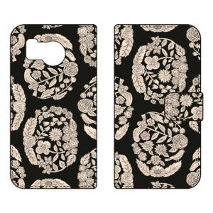 手帳型スマホケース SINDEE Dream Circle （ブラック） (受注生産) SECOND SKIN AQUOS sense8 SHG11 SH-54D アクオスセンス8 SHG11 SH-54D