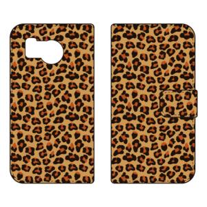 手帳型スマホケース レオパード イエロー (受注生産) SECOND SKIN AQUOS sense8 SHG11 SH-54D アクオスセンス8 SHG11 SH-54D