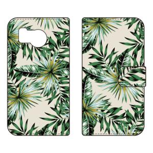 手帳型スマホケース トロピカル グリーン (受注生産) SECOND SKIN AQUOS sense8 SHG11 SH-54D アクオスセンス8 SHG11 SH-54D