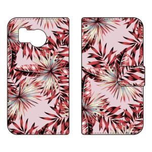 手帳型スマホケース トロピカル レッド (受注生産) SECOND SKIN AQUOS sense8 SHG11 SH-54D アクオスセンス8 SHG11 SH-54D
