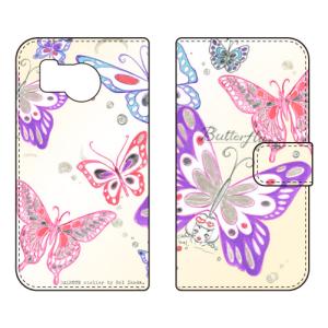 手帳型スマホケース 池田ハルButterfly2 クリーム (受注生産) SECOND SKIN AQUOS sense8 SHG11 SH-54D アクオスセンス8 SHG11 SH-54D