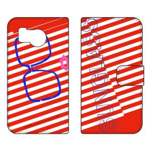 手帳型スマホケース 池田ハルSunglass レッド (受注生産) SECOND SKIN AQUOS sense8 SHG11 SH-54D アクオスセンス8 SHG11 SH-54D