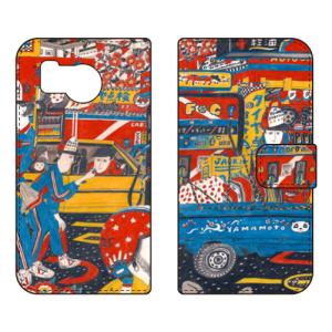 手帳型スマホケース 若林夏 gas station (受注生産) SECOND SKIN AQUOS sense8 SHG11 SH-54D アクオスセンス8 SHG11 SH-54D