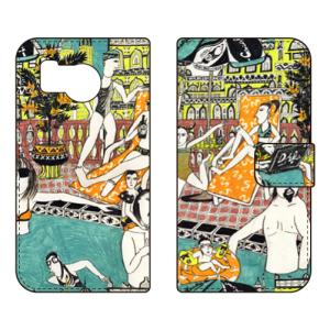 手帳型スマホケース 若林夏 pool (受注生産) SECOND SKIN AQUOS sense8 SHG11 SH-54D アクオスセンス8 SHG11 SH-54D