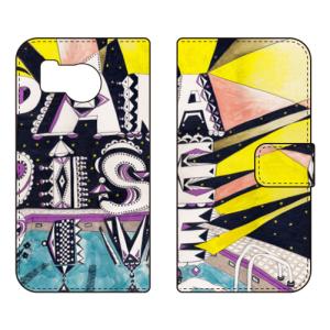 手帳型スマホケース 若林夏 paradise dive (受注生産) SECOND SKIN AQUOS sense8 SHG11 SH-54D アクオスセンス8 SHG11 SH-54D