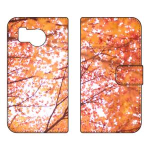 手帳型スマホケース 竹林省悟 モミジノキ (受注生産) SECOND SKIN AQUOS sense8 SHG11 SH-54D アクオスセンス8 SHG11 SH-54D