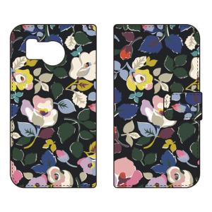 手帳型スマホケース SINDEE Bulluna Flower （ブラック） (受注生産) SECOND SKIN AQUOS sense8 SHG11 SH-54D アクオスセンス8 SHG11 SH-54D