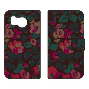 手帳型スマホケース SINDEE Bulluna Flower （ブラウン） (受注生産) SECOND SKIN AQUOS sense8 SHG11 SH-54D アクオスセンス8 SHG11 SH-54D
