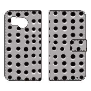手帳型スマホケース オブチジン dot series グレー (受注生産) SECOND SKIN AQUOS sense8 SHG11 SH-54D アクオスセンス8 SHG11 SH-54D