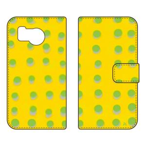 手帳型スマホケース オブチジン dot series イエロー (受注生産) SECOND SKIN AQUOS sense8 SHG11 SH-54D アクオスセンス8 SHG11 SH-54D
