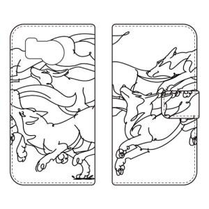 手帳型スマホケース Yohei Takahashi Wolvesline (受注生産) SECOND SKIN AQUOS sense8 SHG11 SH-54D アクオスセンス8 SHG11 SH-54D