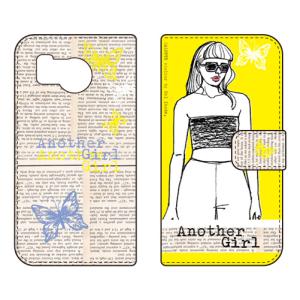 手帳型スマホケース Hal Ikeda Another Girl イエロー (受注生産) SECOND SKIN AQUOS sense8 SHG11 SH-54D アクオスセンス8 SHG11 SH-54D