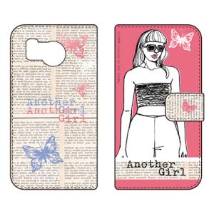 手帳型スマホケース Hal Ikeda Another Girl コーラルレッド (受注生産) SECOND SKIN AQUOS sense8 SHG11 SH-54D アクオスセンス8 SHG11 SH-54D