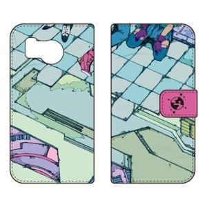手帳型スマホケース 内田慎之介 タイル (受注生産) SECOND SKIN AQUOS sense8 SHG11 SH-54D アクオスセンス8 SHG11 SH-54D